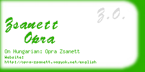zsanett opra business card
